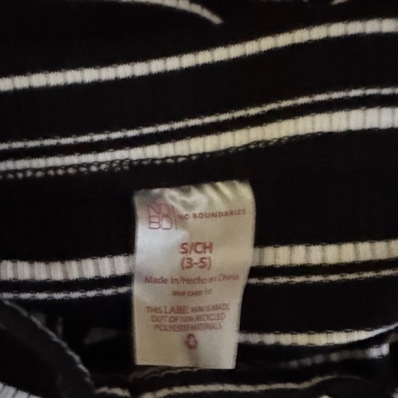 No Boundaries Black & White Striped Two-Piece Set - Picture 4 of 4